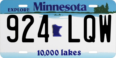 MN license plate 924LQW