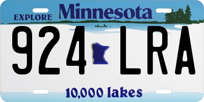 MN license plate 924LRA