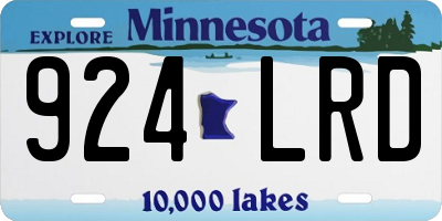 MN license plate 924LRD