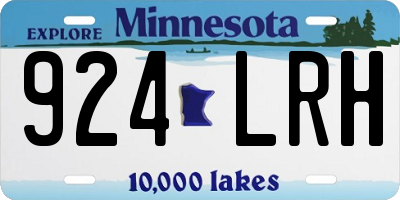 MN license plate 924LRH