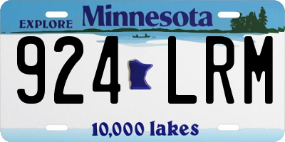 MN license plate 924LRM