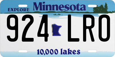 MN license plate 924LRO
