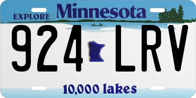 MN license plate 924LRV