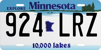 MN license plate 924LRZ