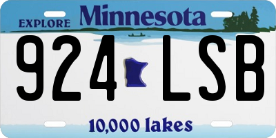 MN license plate 924LSB