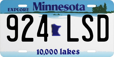 MN license plate 924LSD