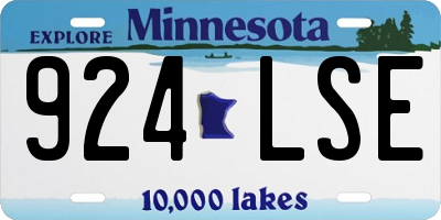 MN license plate 924LSE