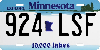 MN license plate 924LSF