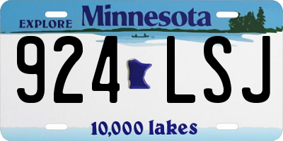 MN license plate 924LSJ