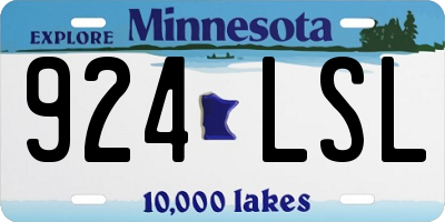MN license plate 924LSL