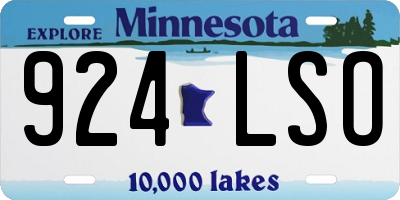 MN license plate 924LSO