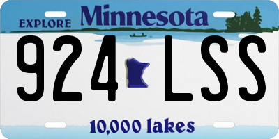 MN license plate 924LSS