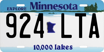 MN license plate 924LTA