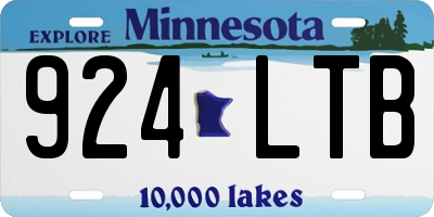 MN license plate 924LTB