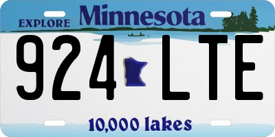 MN license plate 924LTE
