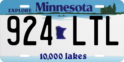 MN license plate 924LTL