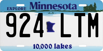 MN license plate 924LTM