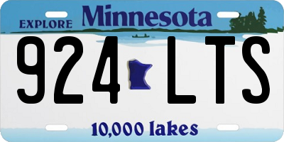 MN license plate 924LTS