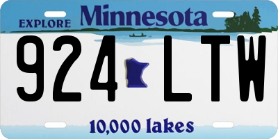MN license plate 924LTW