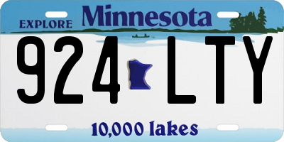 MN license plate 924LTY