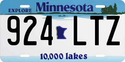 MN license plate 924LTZ
