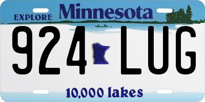 MN license plate 924LUG