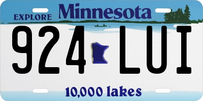 MN license plate 924LUI
