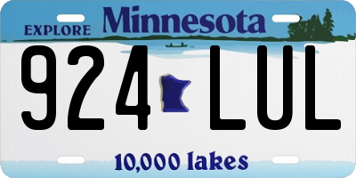 MN license plate 924LUL
