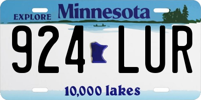 MN license plate 924LUR