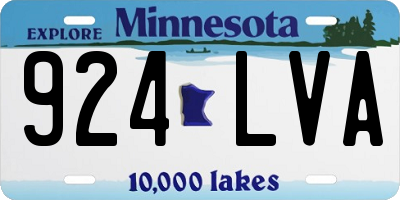 MN license plate 924LVA