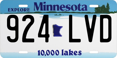 MN license plate 924LVD