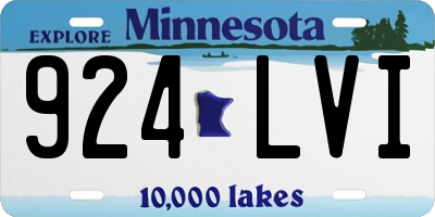 MN license plate 924LVI