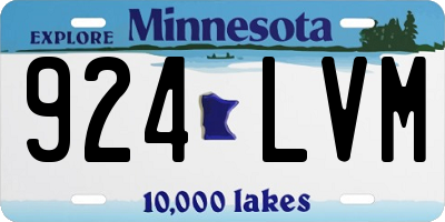 MN license plate 924LVM