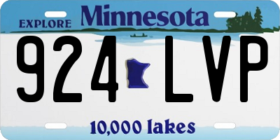 MN license plate 924LVP
