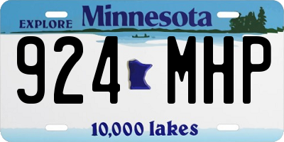 MN license plate 924MHP