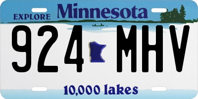 MN license plate 924MHV