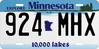 MN license plate 924MHX