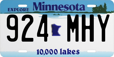 MN license plate 924MHY