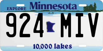 MN license plate 924MIV