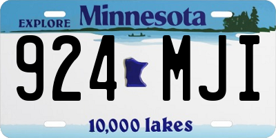MN license plate 924MJI