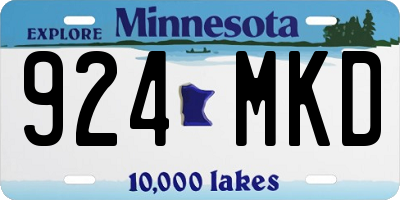 MN license plate 924MKD