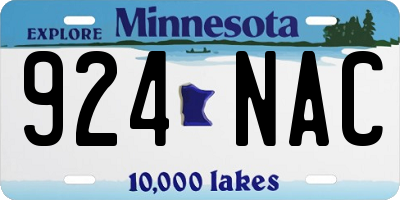 MN license plate 924NAC