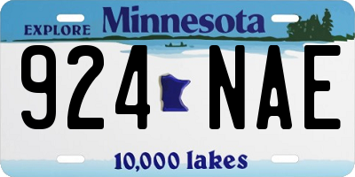 MN license plate 924NAE