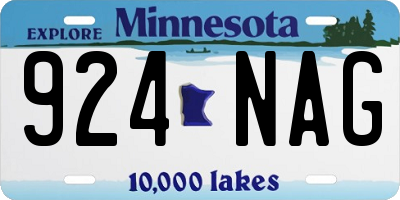 MN license plate 924NAG
