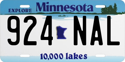MN license plate 924NAL