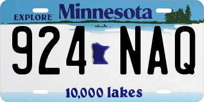 MN license plate 924NAQ