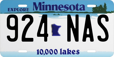 MN license plate 924NAS