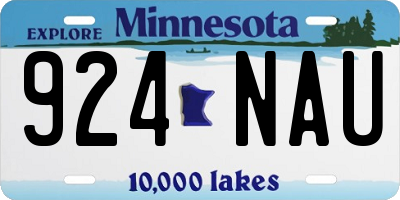 MN license plate 924NAU