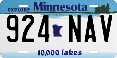 MN license plate 924NAV