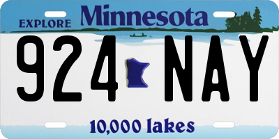 MN license plate 924NAY